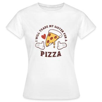 Handel Mit Pizza - Frauen T-Shirt - Weiß - Vorne - AI Model Female 172 dark (172cm)