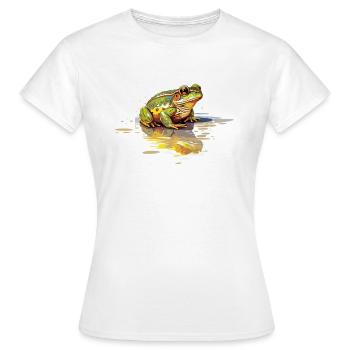 Lebendige Kröte Künstlerisch - Frauen T-Shirt - Weiß - Vorne - AI Model Female 172 dark (172cm)