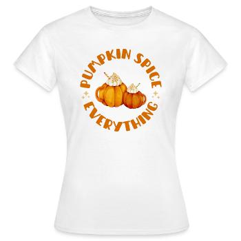 Pumpkin Spice Everything mit süßen Kürbisbechern - Frauen T-Shirt - Weiß - Vorne - AI Model Female 172 dark (172cm)