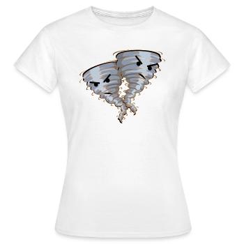 tornade - T-shirt Femme - blanc - Devant - AI Model Female 172 dark (172cm)