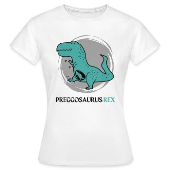 Preggosaurus rex - T-shirt Femme - blanc - Devant - AI Model Female 172 dark (172cm)