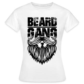 beard gang - lustiges Bartshirt - Frauen T-Shirt - Weiß - Vorne - AI Model Female 172 dark (172cm)