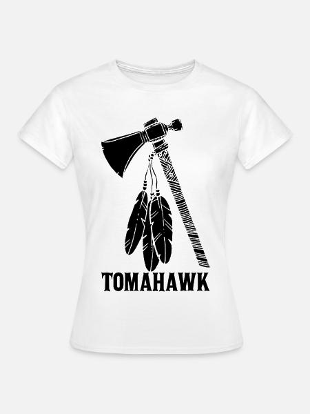 schwarzer Tomahawk - Frauen T-Shirt - Weiß