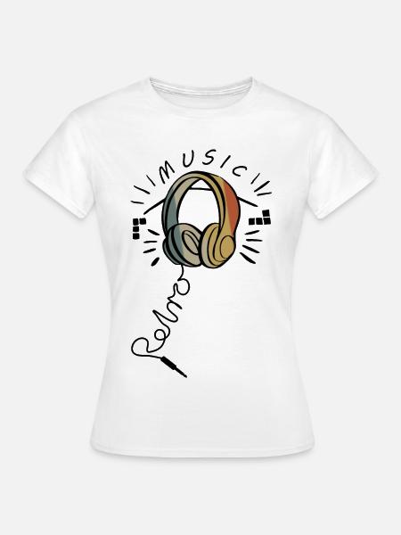 Retro Musik - Frauen T-Shirt - Weiß