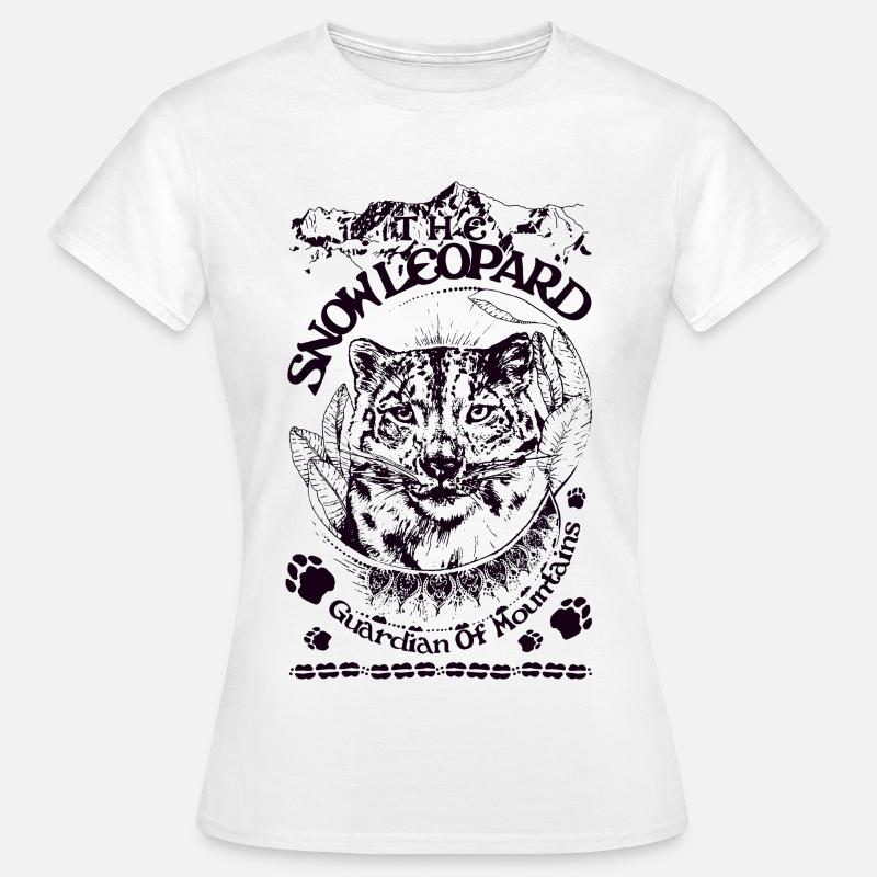 LUMILEOPARDI - Dame-T-shirt - hvid