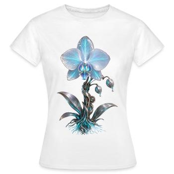 Mechanische Azurorchidee - Frauen T-Shirt - Weiß - Vorne - AI Model Female 172 dark (172cm)