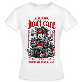 Garden Hair Don't Care Organic Gardening - Frauen T-Shirt - Weiß - Vorne - AI Model Female 172 dark (172cm)
