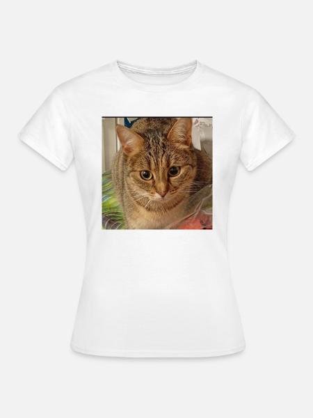 Schnurrbarter Tigertiger im sanften Licht - Frauen T-Shirt - Weiß