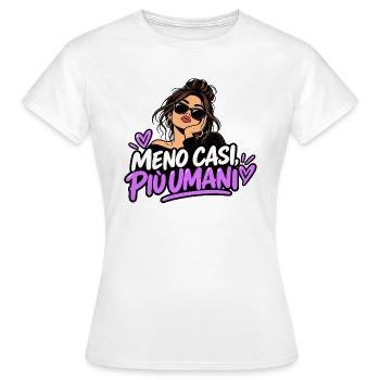 Weniger Fälle, mehr Menschen - Frauen T-Shirt - Weiß - Vorne - AI Model Female 172 dark (172cm)