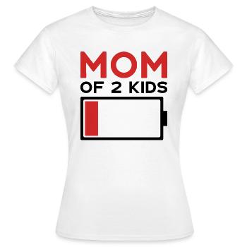 MOM OF 2 KIDS - Frauen T-Shirt - Weiß - Vorne - AI Model Female 172 dark (172cm)