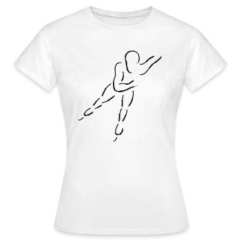 Speed skaters, short tracks or speed skaters - Women's T-Shirt - white - Front - AI Model Female 172 dark (172cm)