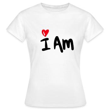 I Am - Women's T-Shirt - white - Front - AI Model Female 172 dark (172cm)