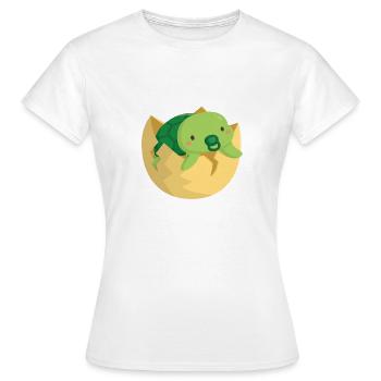 Cute Baby Turtle Hatching From Shell - Women's T-Shirt - white - Front - AI Model Female 172 dark (172cm)