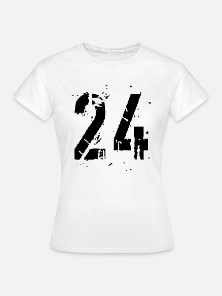 24 Nummer - Frauen T-Shirt - Weiß
