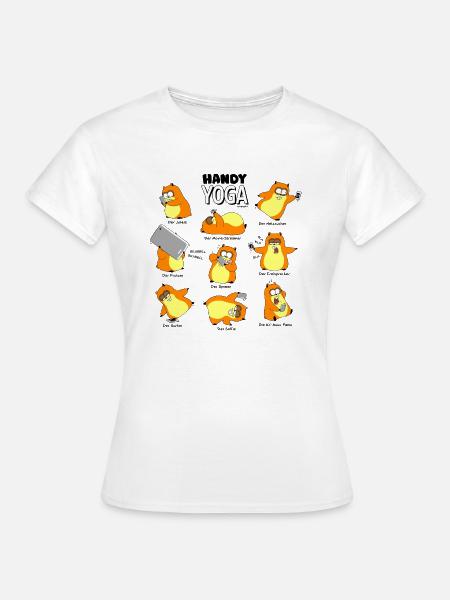 Handy Yoga - Frauen T-Shirt - Weiß