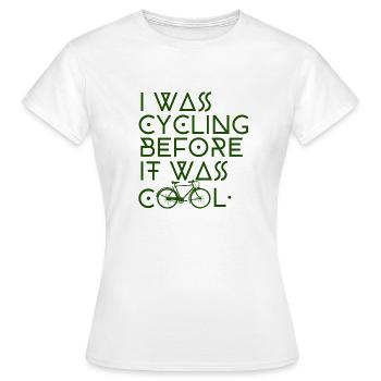 Cyclisme avant qu'il était cool - T-shirt Femme - blanc - Devant - AI Model Female 172 dark (172cm)