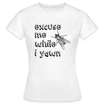 Excusez-moi si je bâille énonciations drôles - T-shirt Femme - blanc - Devant - AI Model Female 172 dark (172cm)