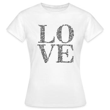 L'amour et l'amour - T-shirt Femme - blanc - Devant - AI Model Female 172 dark (172cm)