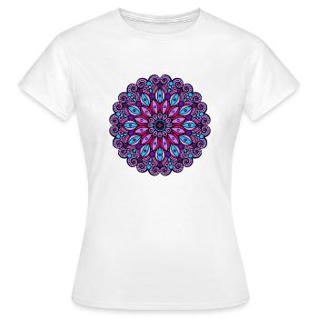 Mandala - T-shirt Femme - blanc - Devant - AI Model Female 172 dark (172cm)