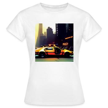 Cyberpunk Auto - T-shirt Femme - blanc - Devant - AI Model Female 172 dark (172cm)