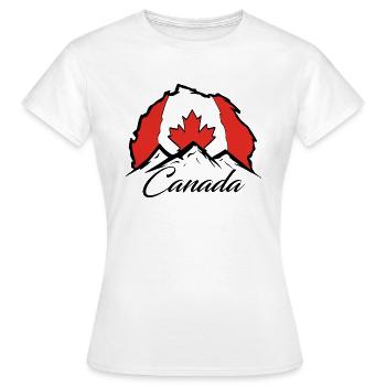 Canada flag - Women's T-Shirt - white - Front - AI Model Female 172 dark (172cm)