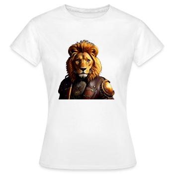 Mittelalter-Löwe - Frauen T-Shirt - Weiß - Vorne - AI Model Female 172 dark (172cm)