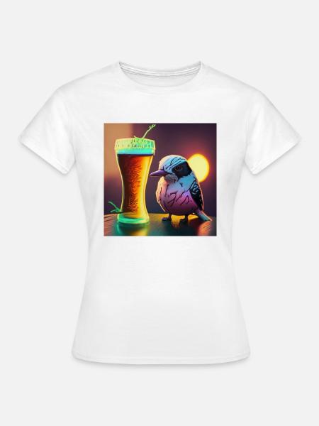 Wütender Vogel - Frauen T-Shirt - Weiß
