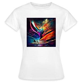 Ton zu Bild - Frauen T-Shirt - Weiß - Vorne - AI Model Female 172 dark (172cm)