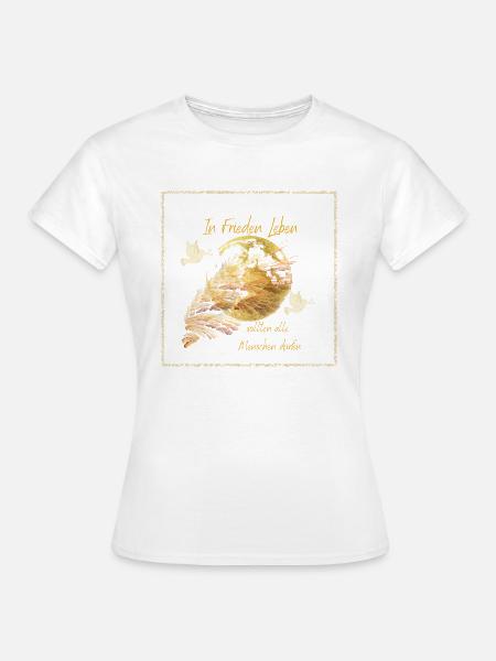 Frieden - Frauen T-Shirt - Weiß