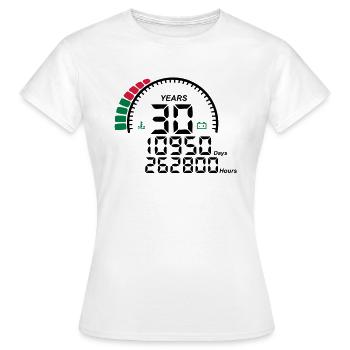 years 30 years anniversary meter - Women's T-Shirt - white - Front - AI Model Female 172 dark (172cm)