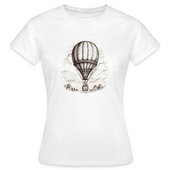 Ballon - T-shirt Femme - blanc - Devant - AI Model Female 172 dark (172cm)
