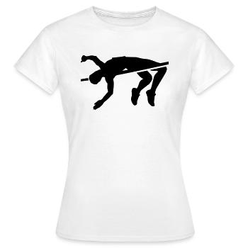Saut en hauteur - T-shirt Femme - blanc - Devant - AI Model Female 172 dark (172cm)