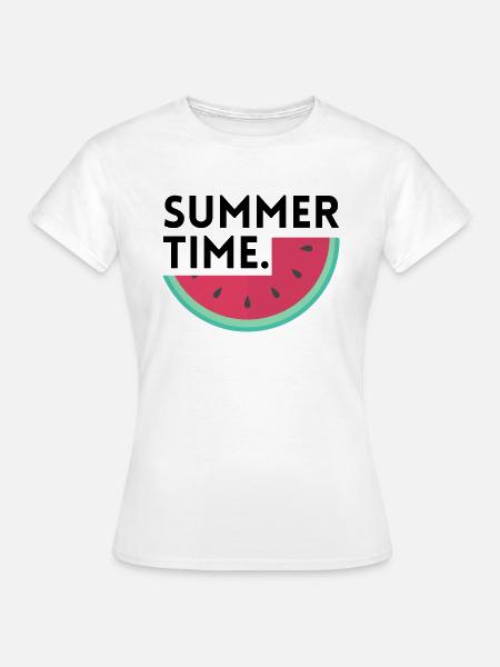 Sommerzeit - Wassermelone - Frauen T-Shirt - Weiß