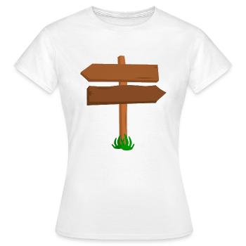 Wegweiser - Frauen T-Shirt - Weiß - Vorne - AI Model Female 172 dark (172cm)