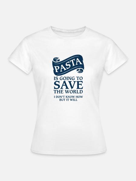 Pasta Nudeln - Frauen T-Shirt - Weiß