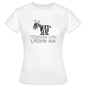 zèbre - T-shirt Femme - blanc - Devant - AI Model Female 172 dark (172cm)