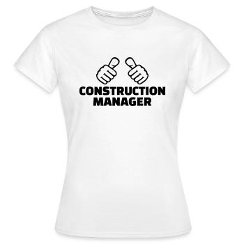 Construction manager - T-shirt Femme - blanc - Devant - AI Model Female 172 dark (172cm)