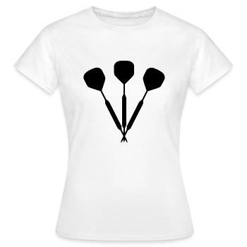Darts Logo - 3 Pfeile - Frauen T-Shirt - Weiß - Vorne - AI Model Female 172 dark (172cm)