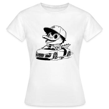 croco voiture - T-shirt Femme - blanc - Devant - AI Model Female 172 dark (172cm)