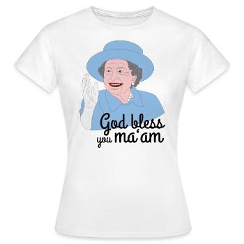 Commemoration of the death of Queen Elizabeth II - Women's T-Shirt - white - Front - AI Model Female 172 dark (172cm)