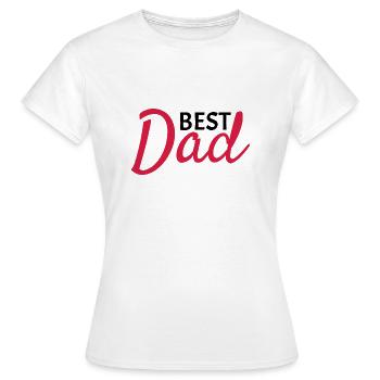 Best Dad - Women's T-Shirt - white - Front - AI Model Female 172 dark (172cm)