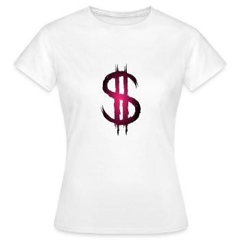 Dollarzeichen Dollar Geld - Frauen T-Shirt - Weiß - Vorne - AI Model Female 172 dark (172cm)