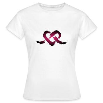 Herz Knoten - Frauen T-Shirt - Weiß - Vorne - AI Model Female 172 dark (172cm)