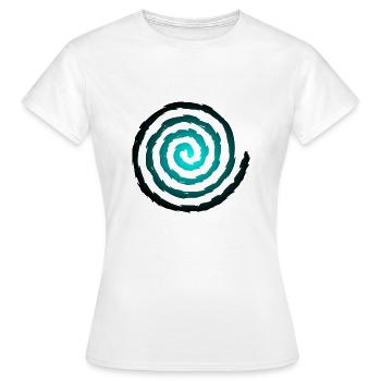 Croissance et expansion des symboles en spirale - T-shirt Femme - blanc - Devant - AI Model Female 172 dark (172cm)