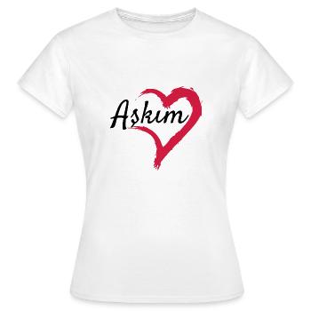 Amour mot idée idée cadeau - T-shirt Femme - blanc - Devant - AI Model Female 172 dark (172cm)