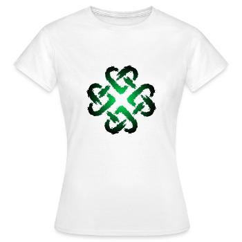 Noeud celtique coeur infini symbole sans fin - T-shirt Femme - blanc - Devant - AI Model Female 172 dark (172cm)