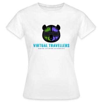 Virtual Travellers - Frauen T-Shirt - Weiß - Vorne - AI Model Female 172 dark (172cm)