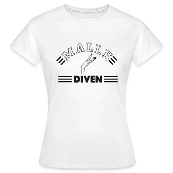 Malle Diven - Party Shirt - Streifen - Frauen T-Shirt - Weiß - Vorne - AI Model Female 172 dark (172cm)