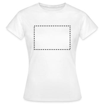 dashed_square_1c - Frauen T-Shirt - Weiß - Vorne - AI Model Female 172 dark (172cm)
