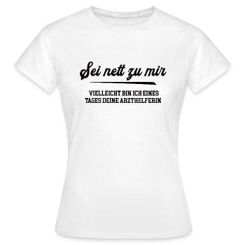 Ausbildung Arzthelferin MFA Medizinische Pflegerin - Frauen T-Shirt - Weiß - Vorne - AI Model Female 172 dark (172cm)
